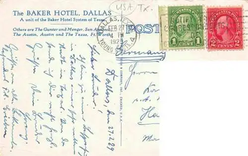 AK / Ansichtskarte  Dallas__Texas_USA Baker Hotel Illustration