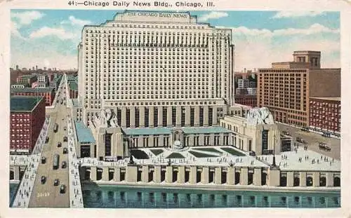 AK / Ansichtskarte  CHICAGO__Illinois_USA Daily News Building Illustration