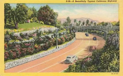 AK / Ansichtskarte  Riverside_California Beautiful typical California Highway Illustration