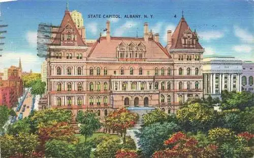 AK / Ansichtskarte  Albany_New_York_USA State Capitol Illustration