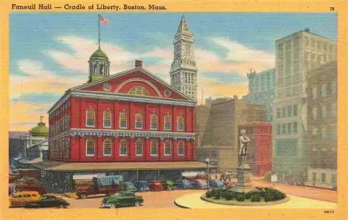 AK / Ansichtskarte 73972910 Boston_Massachusetts_USA Faneuil Hall Cradle of Liberty Illustration