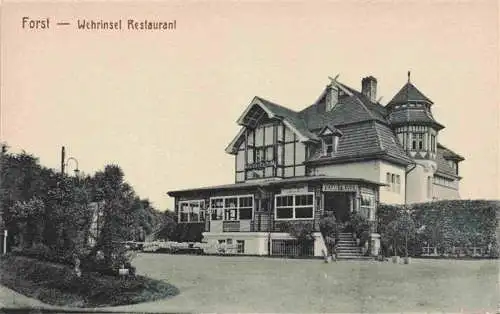 AK / Ansichtskarte  Forst_Lausitz Wehrinsel Restaurant