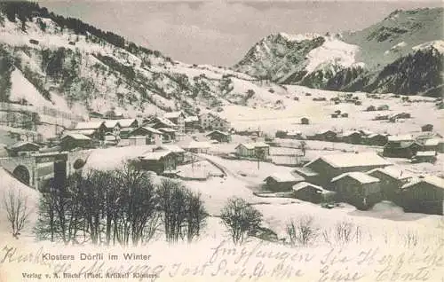AK / Ansichtskarte  Klosters-Serneus_GR Doerfli im Winter
