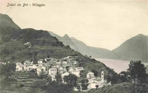 AK / Ansichtskarte  Villaggio_Lugano_Lago_di_Lugano_TI Saluti da Bre