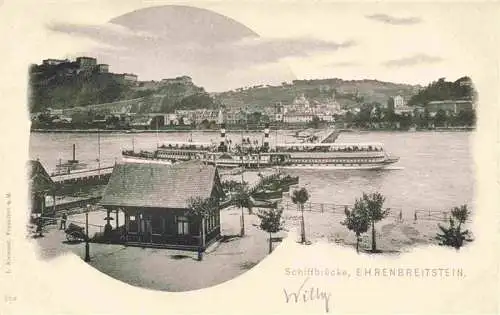 AK / Ansichtskarte  Ehrenbreitstein_Koblenz Festung Fahrgastschiff