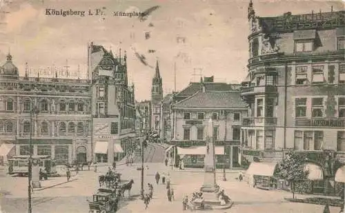 AK / Ansichtskarte 73973089 KoeNIGSBERG__Ostpreussen_Kaliningrad_RU Muenzplatz Feldpost