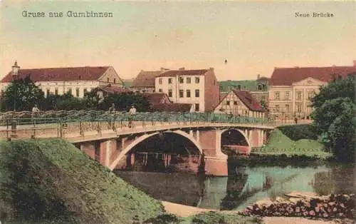 AK / Ansichtskarte  GUMBINNEN_Goesev_Gussew_Oblast_Kaliningrad_RU Neue Bruecke