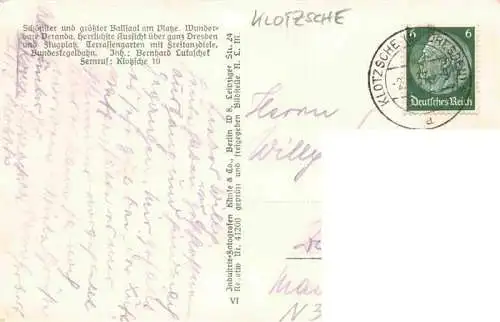 AK / Ansichtskarte  Klotzsche_Dresden_Elbe Albert Hoehe
