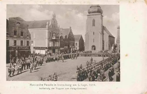 AK / Ansichtskarte 73973105 INSTERBURG_Tschernjachowsk_Kaliningrad_RU Russische Parade Aufstellung zum Festgottesdienst