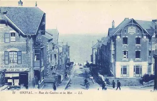 AK / Ansichtskarte  Onival_sur_Mer_Ault_80_Somme Rue du Casino et la Mer