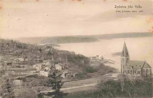 AK / Ansichtskarte  Lyckorna_Sweden Panorama Ansicht mit Kirche