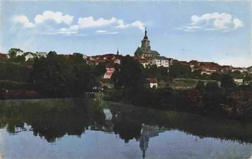 AK / Ansichtskarte  Mies_Miesa_Stribro_Tachov_Czekia Blick ueber die Miesa zur Stadt