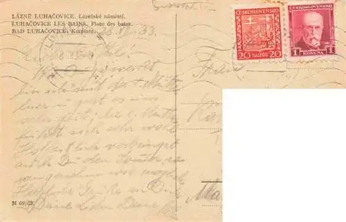 AK / Ansichtskarte  Lazne_Luhacovice_Bad_Luhatschowitz_CZ Lazenske namesti Kurplatz