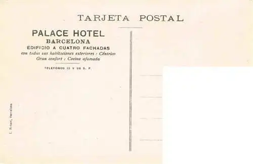 AK / Ansichtskarte 73973329 BARCELONA_Cataluna_ES Palace Hotel Salón de conversación