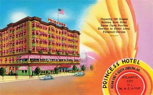 AK / Ansichtskarte 73973348 Atlantic_City_New_Jersey_USA Princess Hotel Illustration