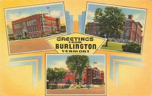 AK / Ansichtskarte 73973354 Burlington_Vermont_USA Buildings Illustration