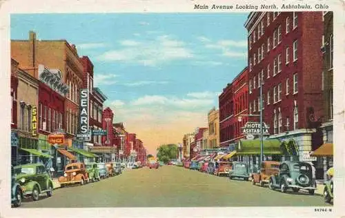 AK / Ansichtskarte 73973357 Ashtabula_Ohio_USA Main Avenue looking north Illustration