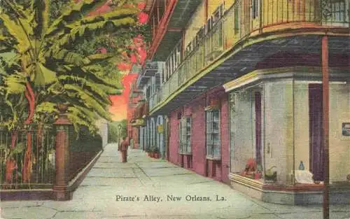 AK / Ansichtskarte  New_Orleans_Louisiana_USA Pirate's Alley Illustration