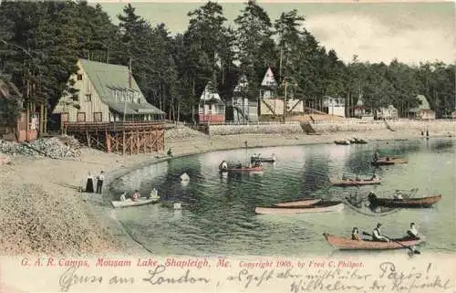 AK / Ansichtskarte  Shapleigh_Maine_USA G.A.R. Camps Mousam Lake