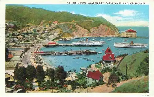 AK / Ansichtskarte  Catalina_Island_California_USA Main view Avalon Bay and surroundings Illustration