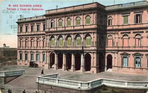 AK / Ansichtskarte  Buenos_Aires_Argentina Terraza y Casa de Gobierno