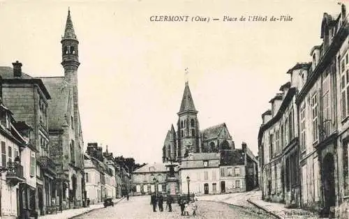 AK / Ansichtskarte  Clermont_60_Oise Place de l'Hôtel de Ville