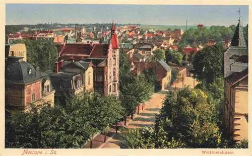 AK / Ansichtskarte  Meerane_Sachsen Wettinerstrasse Panorama