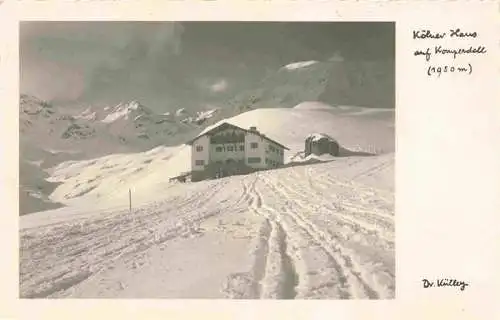 AK / Ansichtskarte 73973658 Serfaus_Tirol Koelner Haus auf Komperdell Winterpanorama Alpen