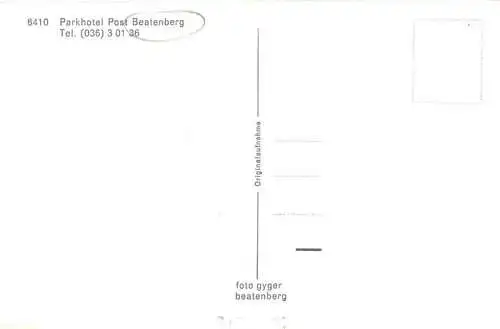 AK / Ansichtskarte  Beatenberg_Thunersee_BE Parkhotel Winterlandschaft Alpen