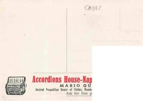 AK / Ansichtskarte 73973767 CAPRI_Golfo_di_Napoli_Campania_IT N.L.G. M/N Linda Diretto Napoli - Capri Werbung Accordions House-Naples