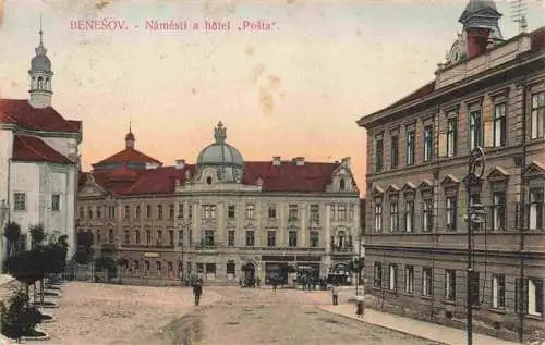 AK / Ansichtskarte  Benesov__u_Prahy_Beneschau_CZ Namesti a hotel Posta