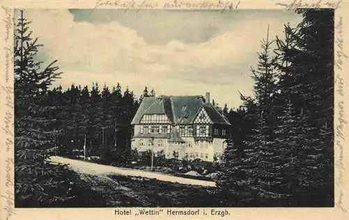 AK / Ansichtskarte 73973798 Hermsdorf_Erzgebirge Hotel Wettin