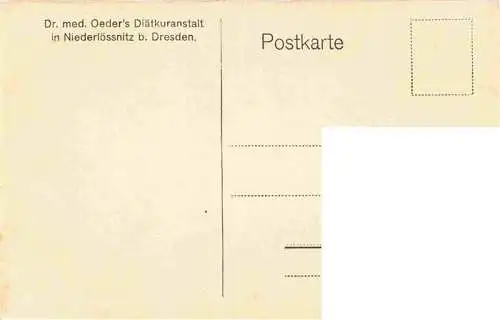 AK / Ansichtskarte  Niederloessnitz_Radebeul_Sachsen Dr. med. Oeder's Diaetkuranstalt