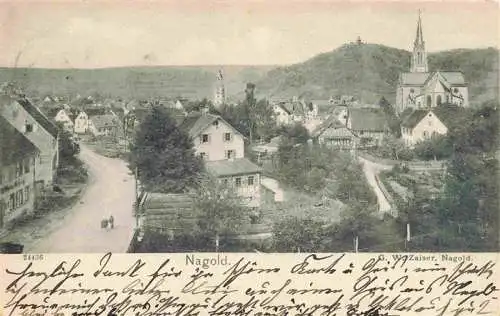 AK / Ansichtskarte  Nagold Stadtpanorama mit Kirche