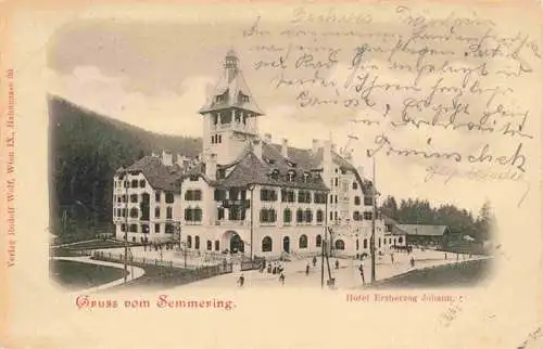 AK / Ansichtskarte  Semmering_Niederoesterreich Hotel Erzherzog Johann