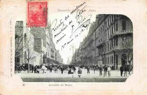 AK / Ansichtskarte  Buenos_Aires_Argentina Avenida de Mayo