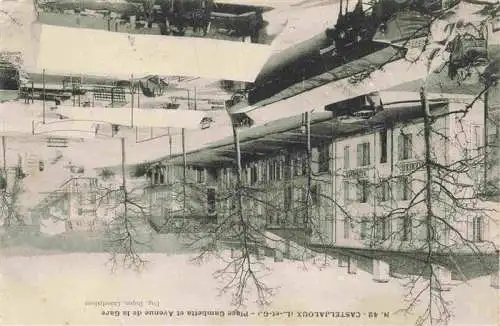 AK / Ansichtskarte  Casteljaloux_47_Lot-et-Garonne Place Gambetta et Avenue de la Gare