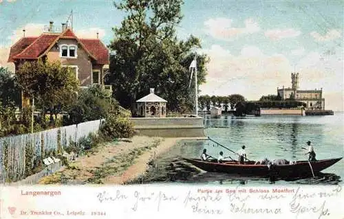 AK / Ansichtskarte  Langenargen_Bodensee Partie am See mit Schloss Montfort