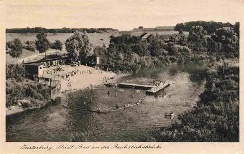 AK / Ansichtskarte  INSTERBURG_Tschernjachowsk_Kaliningrad_RU Staedtisches Bad an der Reichsbahnbruecke