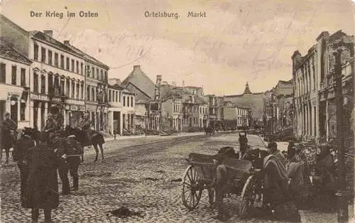 AK / Ansichtskarte  Ortelsburg_Ostpreussen_Szczytno_PL Markt Serie Der Krieg im Osten