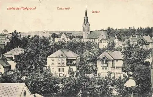 AK / Ansichtskarte 73973937 Koenigswald_Klotzsche_Dresden Ansicht mit Kirche Feldpost