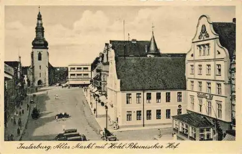 AK / Ansichtskarte  INSTERBURG_Tschernjachowsk_Kaliningrad_RU Alter Markt mit Hotel Rheinischer Hof