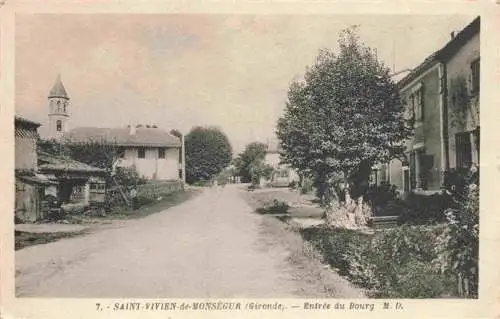 AK / Ansichtskarte  Saint-Vivien-de-Monsegur Entree du Bourg