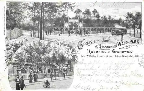 AK / Ansichtskarte  Wilmersdorf__Berlin Restaurant Waldpark Hubertus im Grunewald Deutsche Reichspost