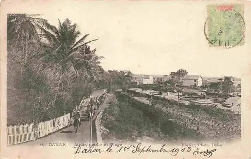 AK / Ansichtskarte  DAKAR_Senegal Jardin public et la plage