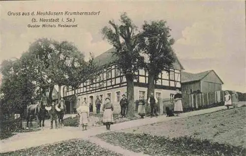 AK / Ansichtskarte  Krumhermsdorf_Neustadt_Sachsen Neuhaeuser Gustav Michels Restaurant