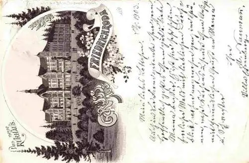 AK / Ansichtskarte 73974159 Friedrichroda Das neue Kurhaus Litho Deutsche Reichspost