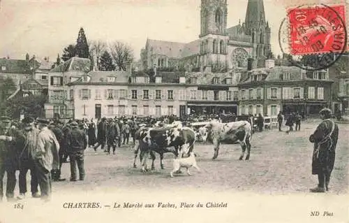 AK / Ansichtskarte  Chartres_28_Eure-et-Loir Le Marché aux Vaches Place du Châtelet