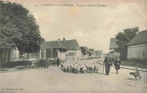 AK / Ansichtskarte  Le_Tremblay-le-Vicomte_Tremblay-les-Villages_28_Eure-et-Loir Troupeau allant au pâturage