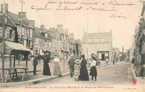 AK / Ansichtskarte  Beny-Bocage_Le_14_Calvados Place du Marché et la Route de Montchamps